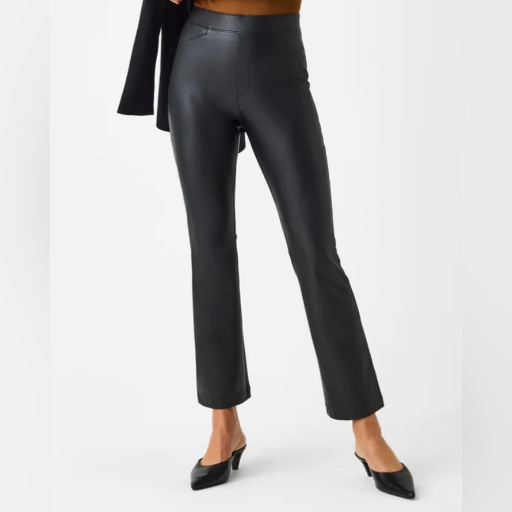 Spanx Faux Leather Kick Flare Pant. NWT. Size XL.